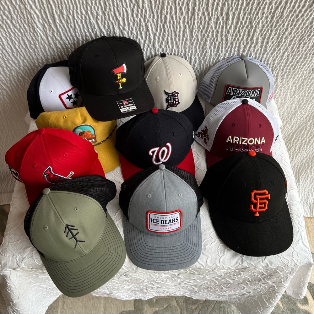 Trucker Hat Collection 7 Snapback Hockey Baseball New Era Richardson Cap 11 Caps